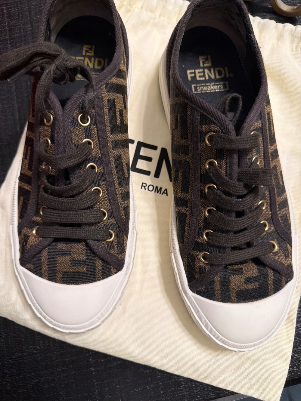 Fendi women  jacquard sneakers